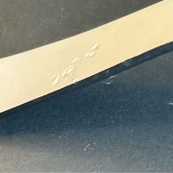 Black And Silver Split Leather Belt - Picture 4 of 4